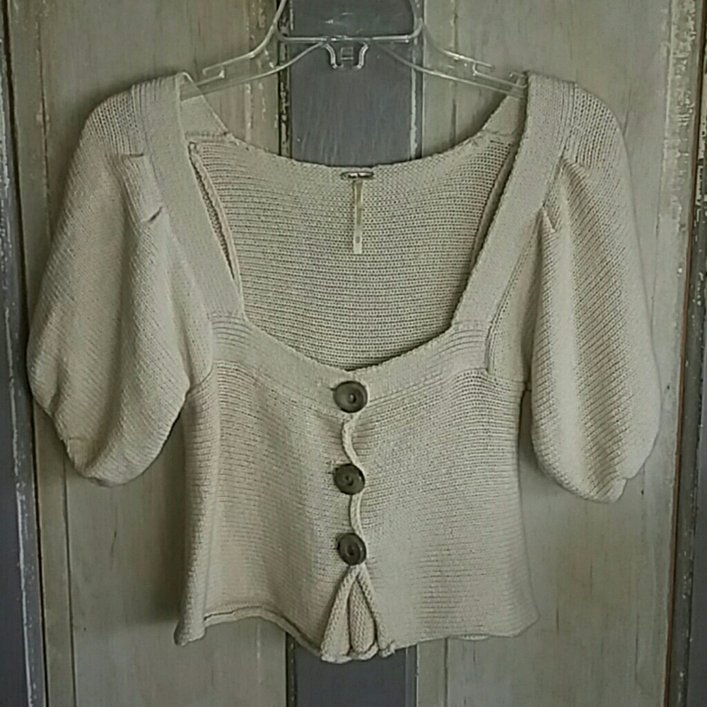 Free People Knit Crop Cardigan - Picture 2 of 8